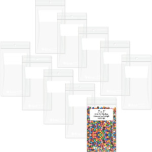 Write-On Poly Zip Bags, Clear, 3" x 5", 1000-Pack