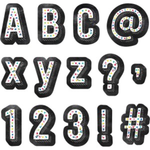 Chalk It Up! Colorful Chalk Designer Letters, 216 Pieces