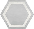 Lyra Gray 7×8 Hexagon Frame Deco