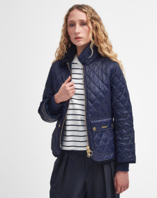 Beadnell Fitted Quilted Jacket Navy-Classic