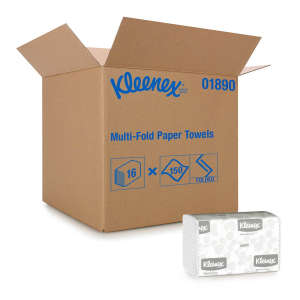 KIM01890, Kimberly Clark, Kleenex, Folded Towel, Multifold, 1 ply, White