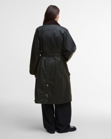 Trenchcoat Milda Waxed Fern/Sage/Ancient Tartan