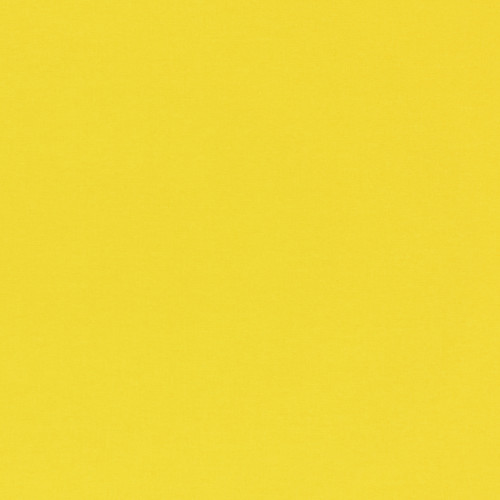 Square plain fabric sample in sunshine yellow.