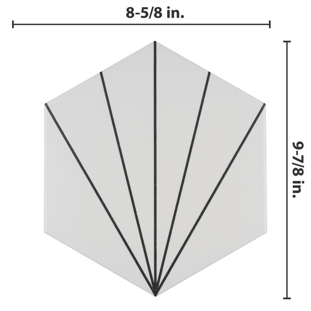 Sample – Aster Hex Blanco Porcelain Floor and Wall Tile