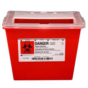 Impact, 2gal, Red, Sharps Container