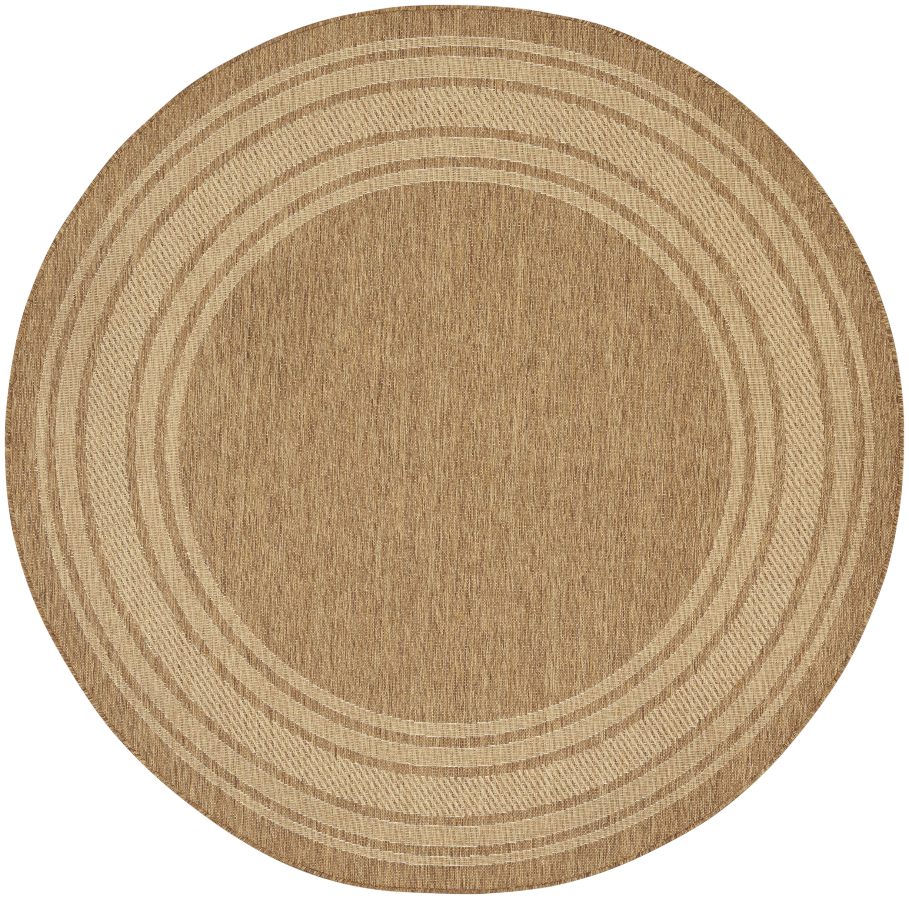 Nourison Horizon Indoor/Outdoor 8' x Round Natural Modern Rug