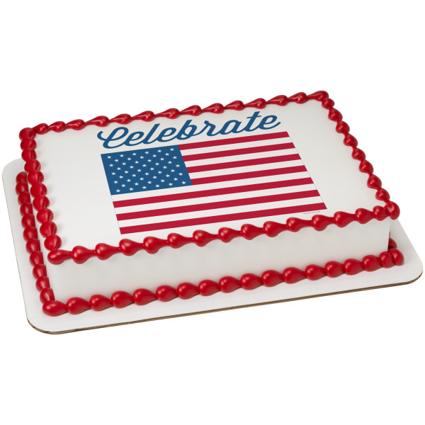Celebrate America Flag PhotoCake® Edible Image®