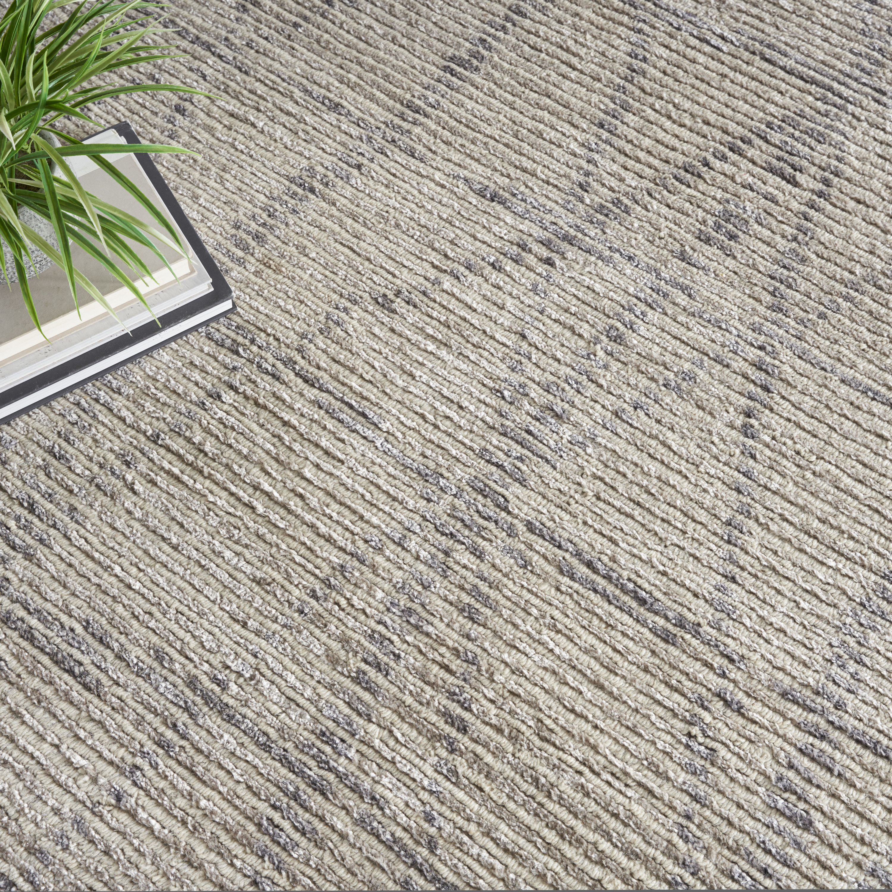 Nourison Ellora 7'9" x 9'9" Stone Scandinavian Indoor Rug