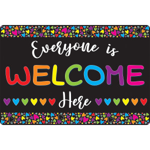 Computer Mouse Pad, 8" x 10", Everyone is Welcome Here, Hearts