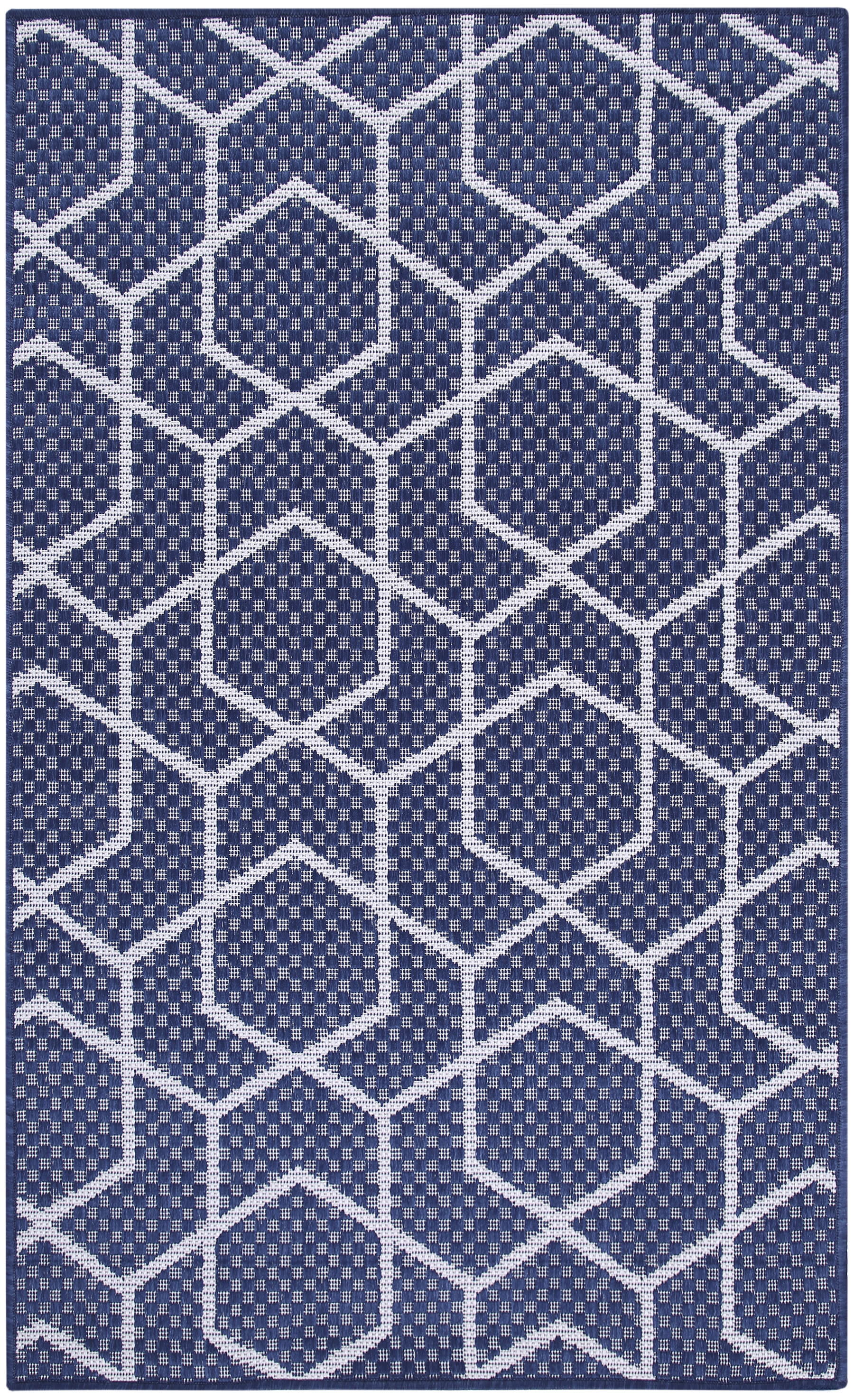 Nourison Horizon Indoor/Outdoor 3' x 5' Navy Modern Rug