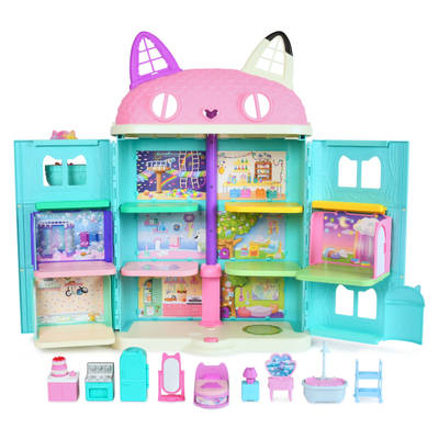 Gabby’s Purrfect Dollhouse, 3 Dollhouse Rooms, 5 Toy Figures, Surprise Toys & Dollhouse Furniture, Kids Toys for Girls & Boys Ages 3 and Up