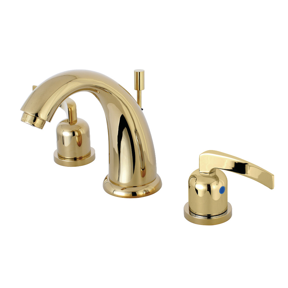 Widespread Bathroom Faucet with Pop-Up Drain, Polished Brass with 4 Finish Options