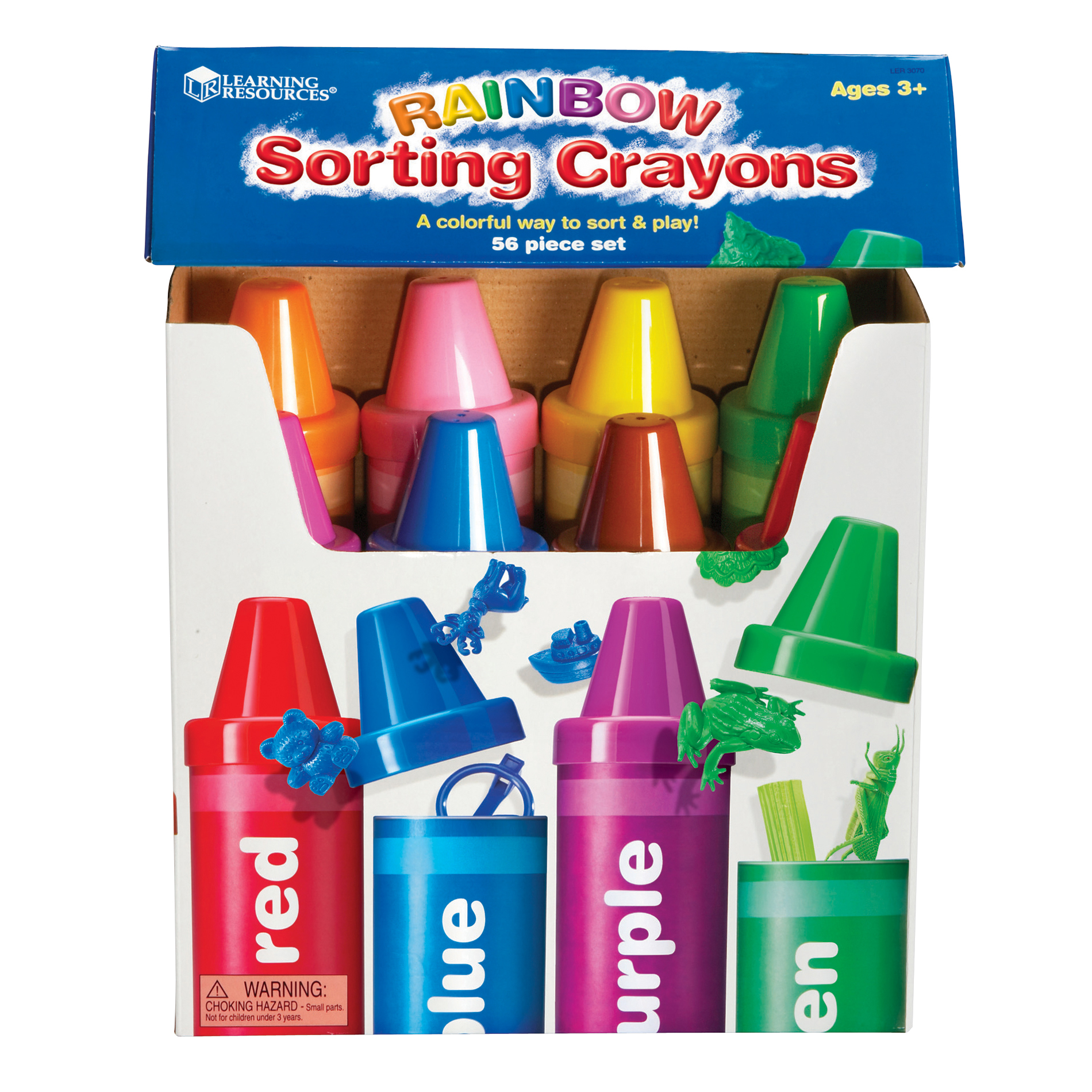 Learning Resources Rainbow Sorting Crayons, 56 Pieces image number null