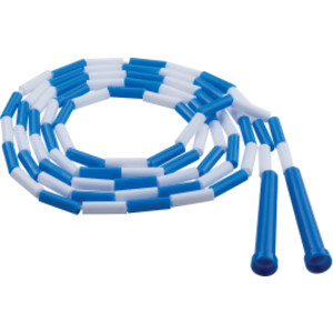 Plastic Segmented Jump Rope, Blue/White, 9'