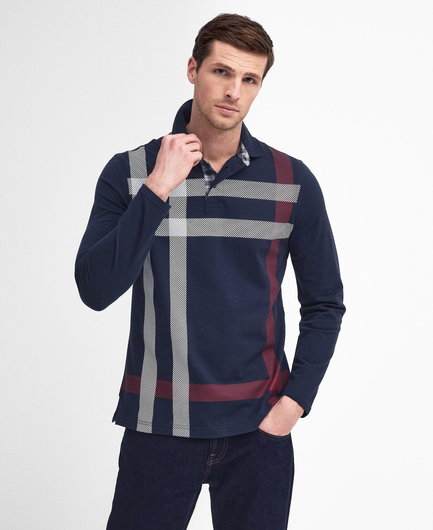 Blaine Tartan Long-Sleeved Polo Shirt image number 0