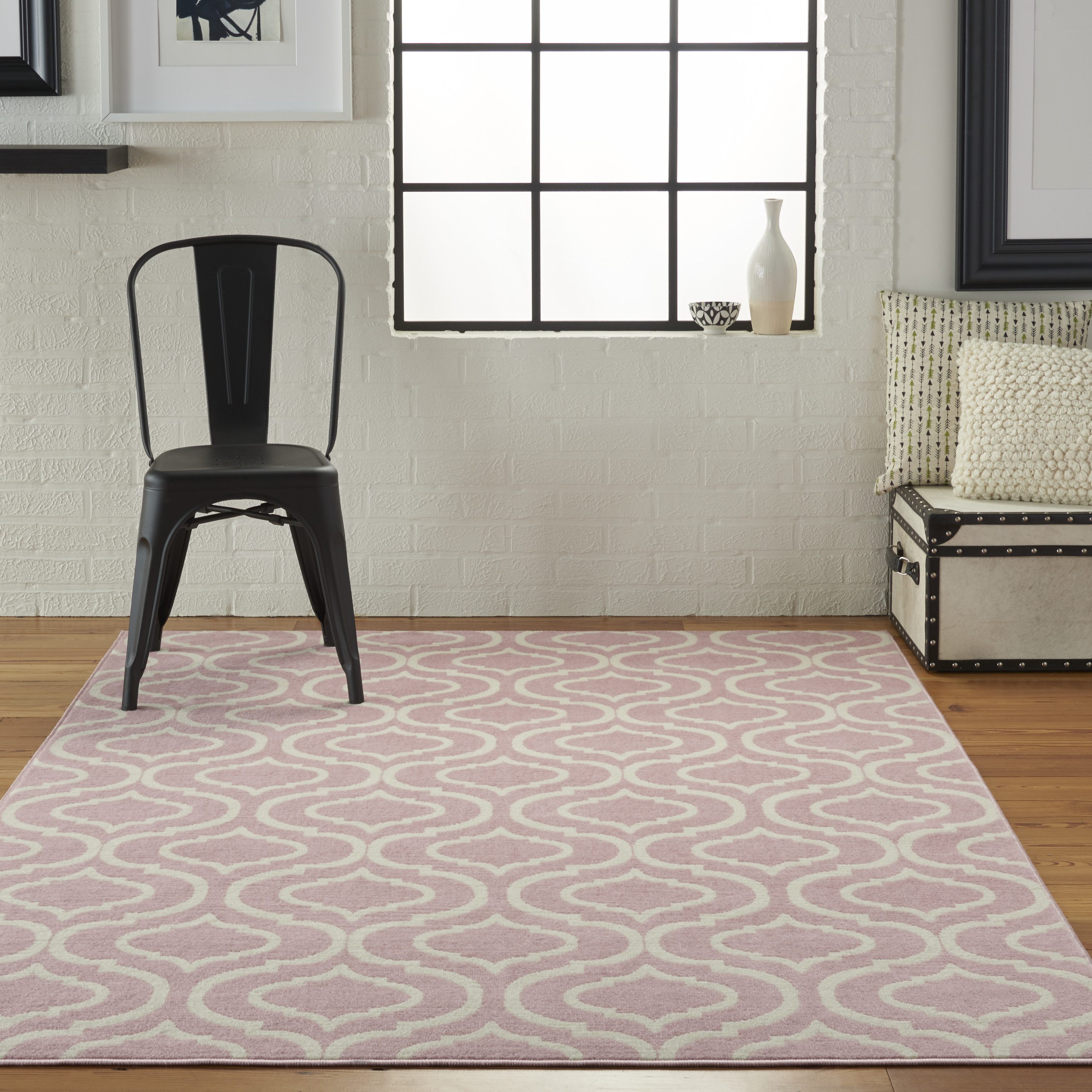 Nourison Jubilant 6' x 9' Pink Contemporary Indoor Rug