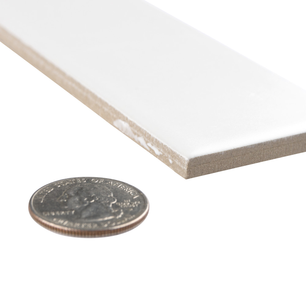 Sample – Metro Soho Subway Matte White Ceramic Floor and Wall Tile