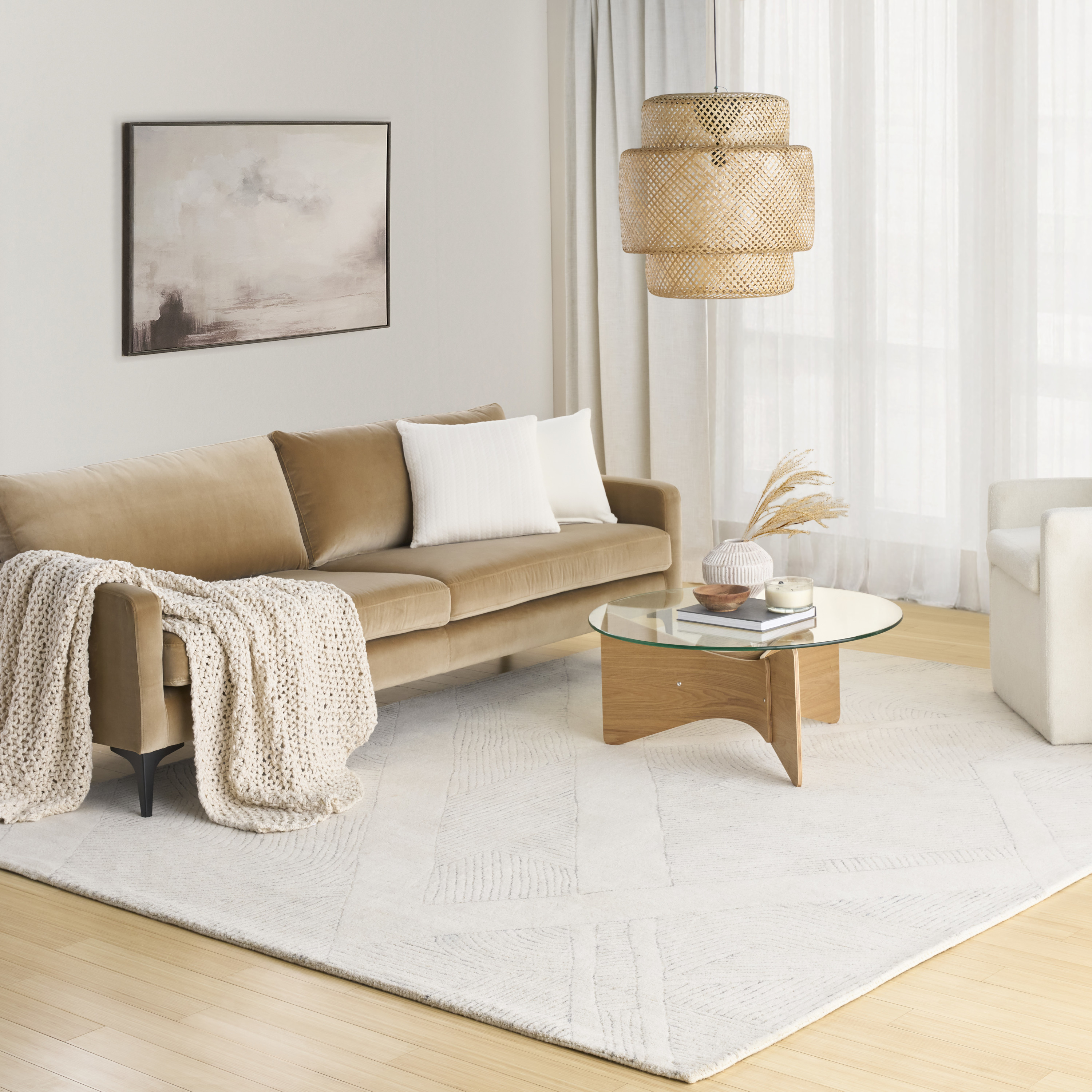 DKNY Pure Patterns 8'6" x 11'6" Ivory Grey Modern Indoor Rug