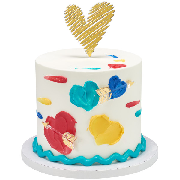 Gold Hearts Cake Kit