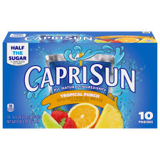 Capri Sun® Tropical Punch Flavored Juice Drink Blend, 10 ct Box, 6 fl oz Pouches