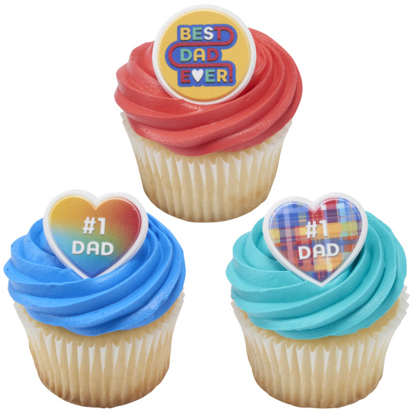 #1 Dad Assortment Cupcake Rings