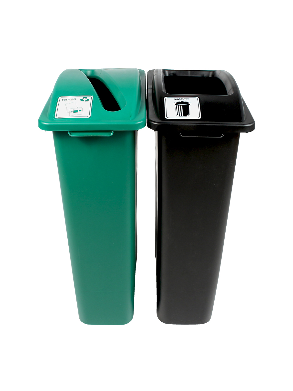 WASTE WATCHER – Double – Kit – Paper-Waste – Slot-Full – Green-Black