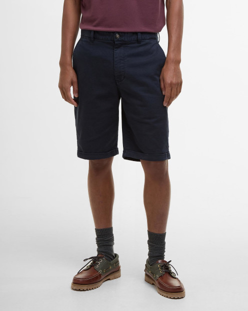 Washed Twill Chino Shorts Dark Navy