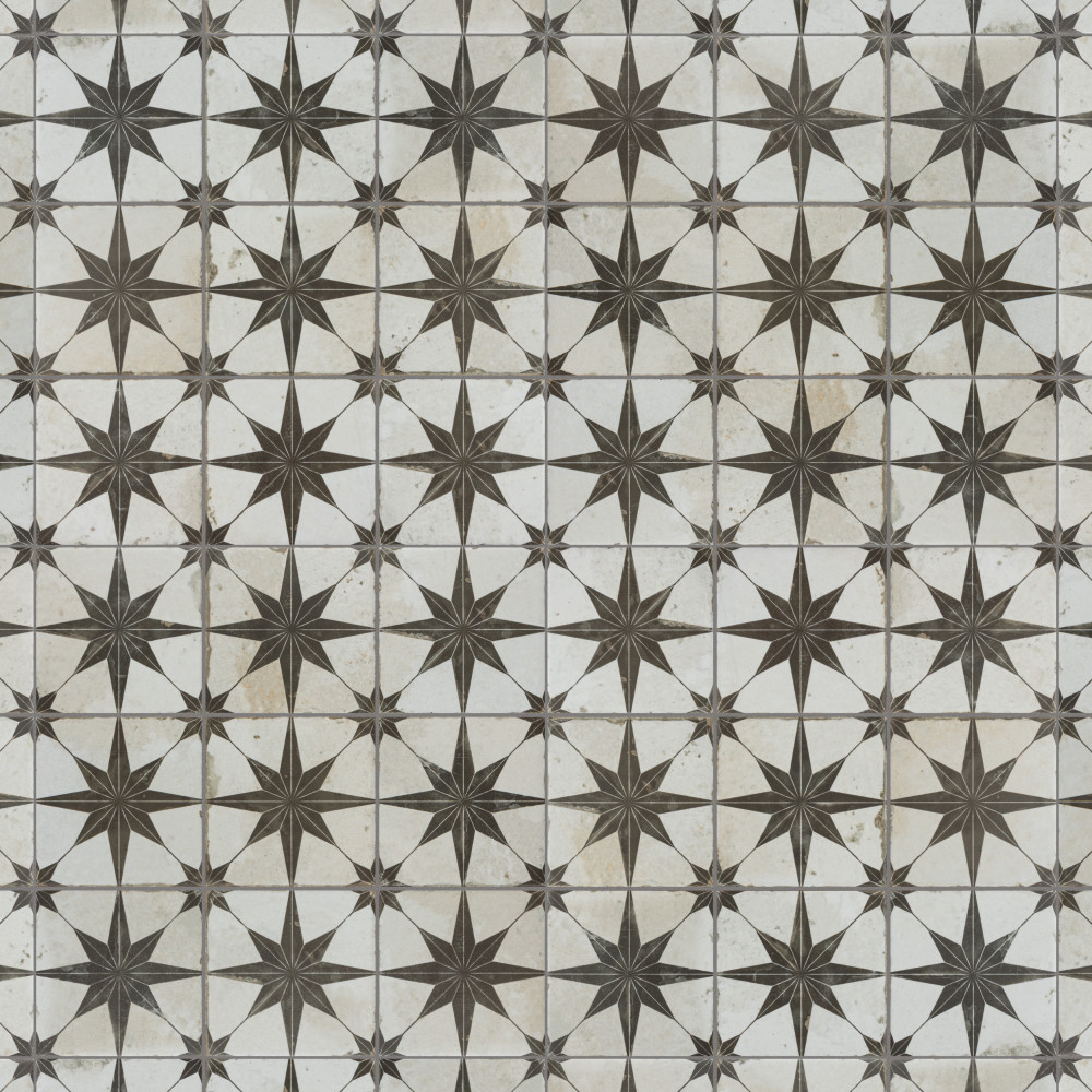 Sample – Harmonia Kings Star Nero Ceramic Floor and Wall Tile