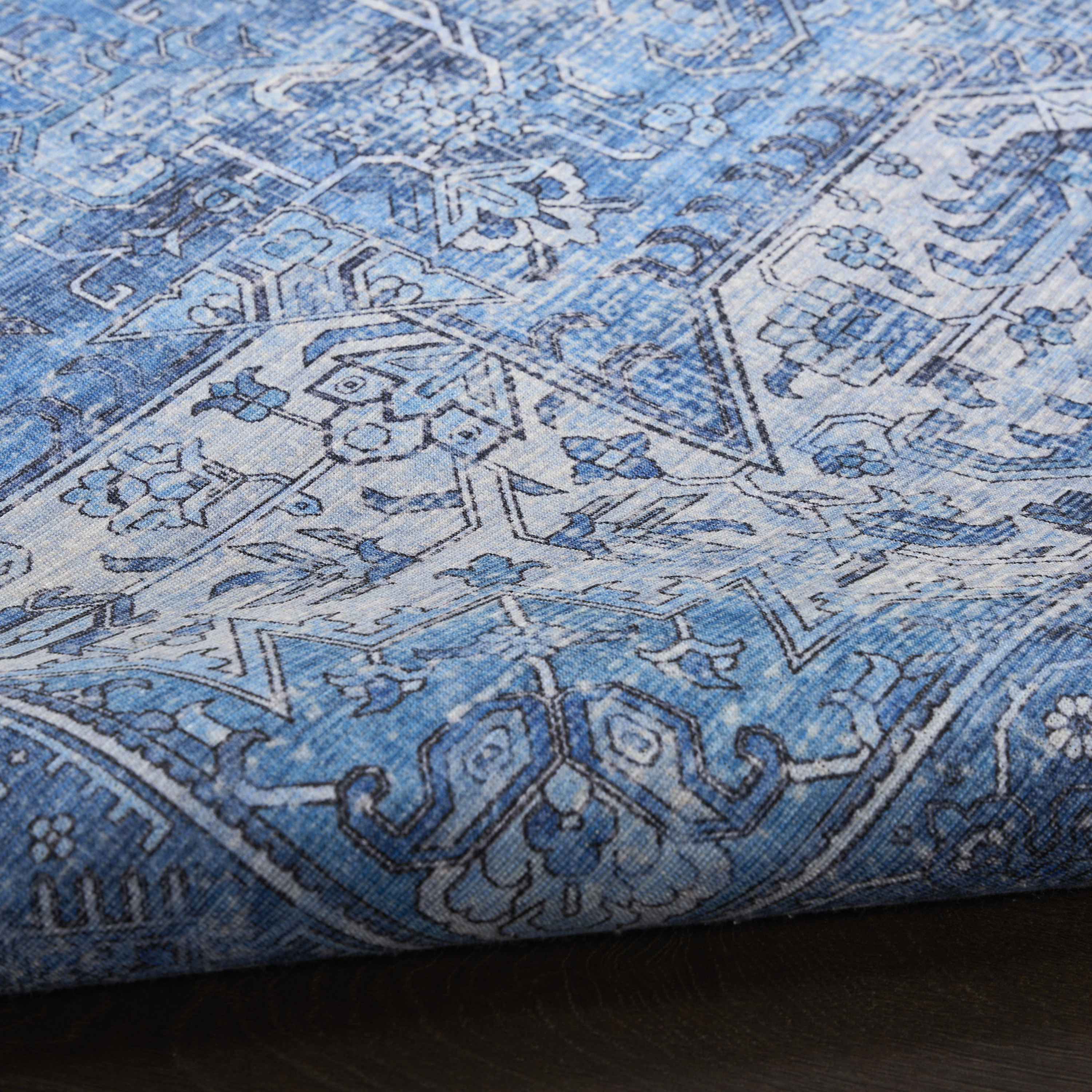 Nourison Nourison Washables 9'2" x 12' Blue Vintage Indoor Rug