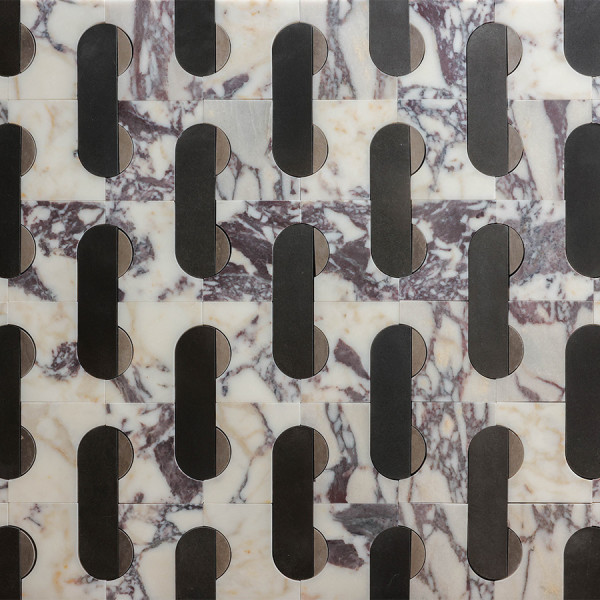 clé lapidary + cristina celestino | filato wall | calacatta viola, warm black + cashmere grey (bundle) | honed