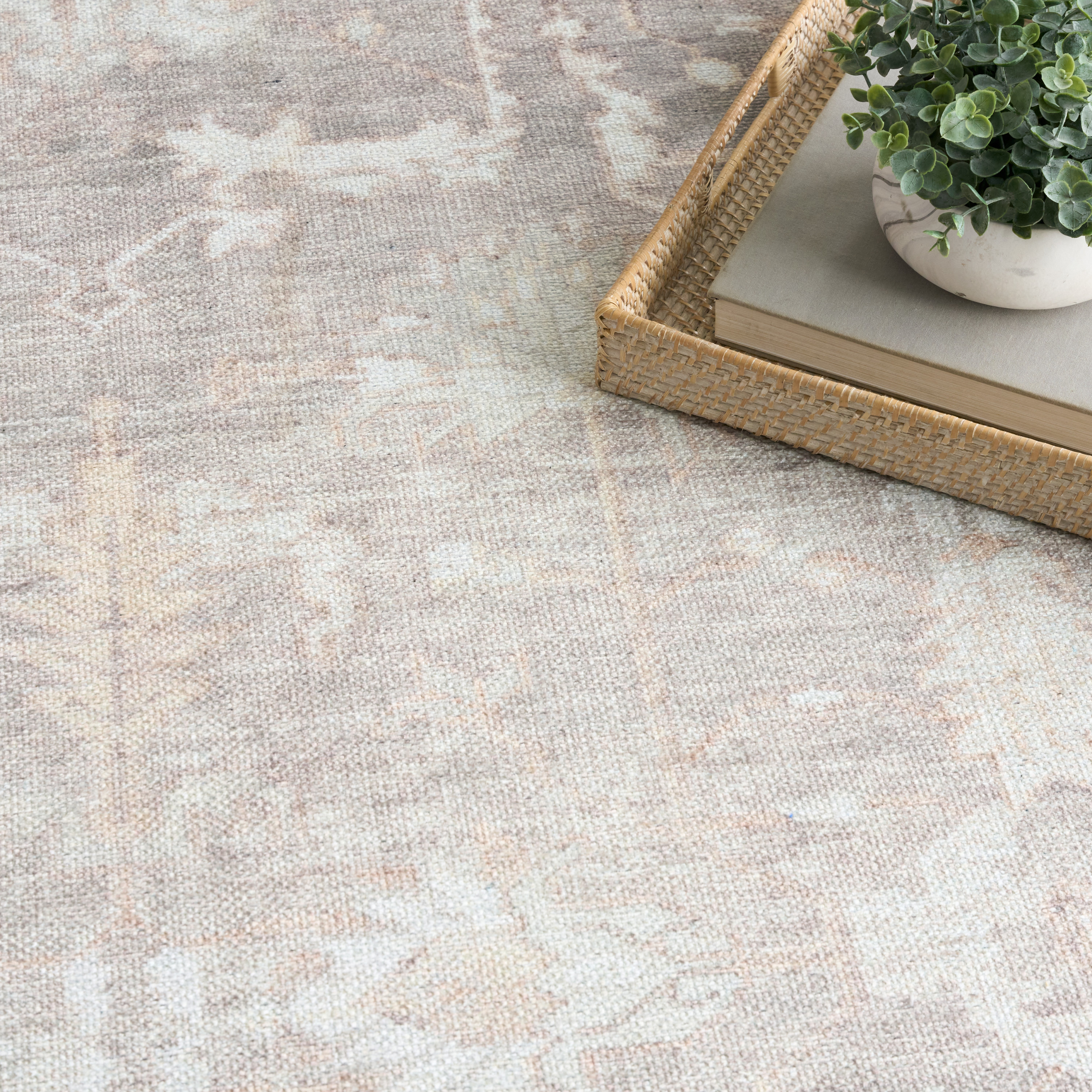 Nourison Vintage Washables 9' x 12' Grey Vintage Indoor Rug