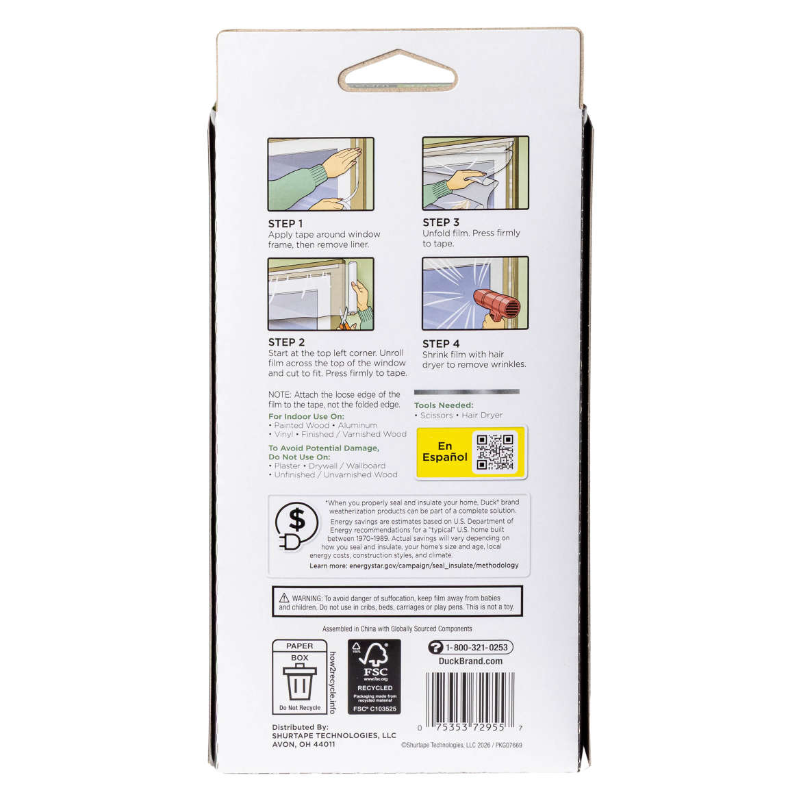 Duck Max Strength® Rolled Window Kit