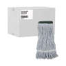 Boardwalk, Polyester/Rayon Looped-End Finish Mop Head with 1" Headband, Medium, White