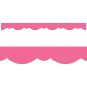 Core Decor Pink Stylish Scallops EZ Border&trade;, 48 Feet