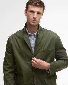Herringbone Cotton Worker Jacket Classic Green