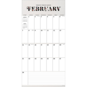 2027 Big Grid Floral Wall Calendar
