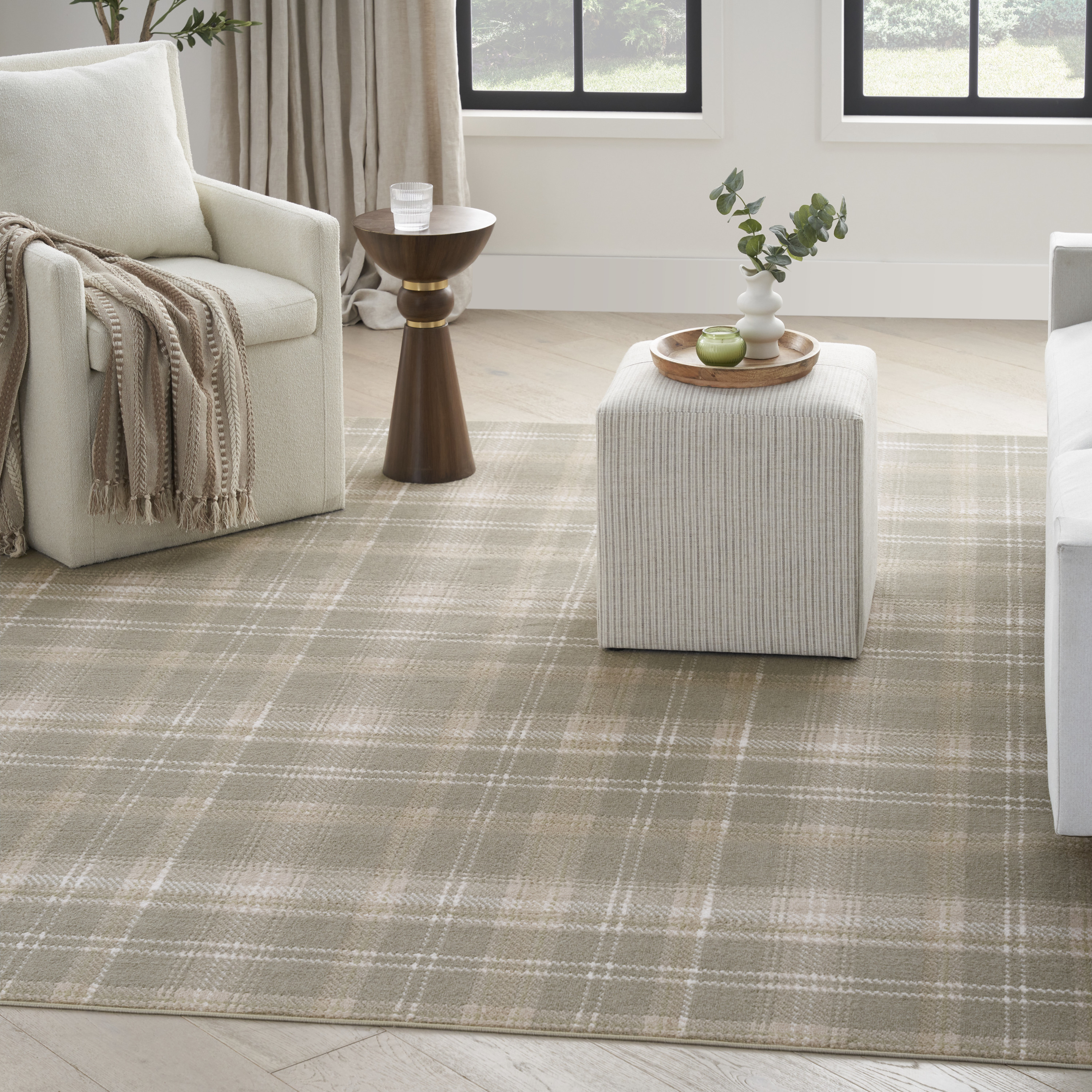Nourison Grafix 8'6" x 12' Olive Farmhouse Indoor Rug