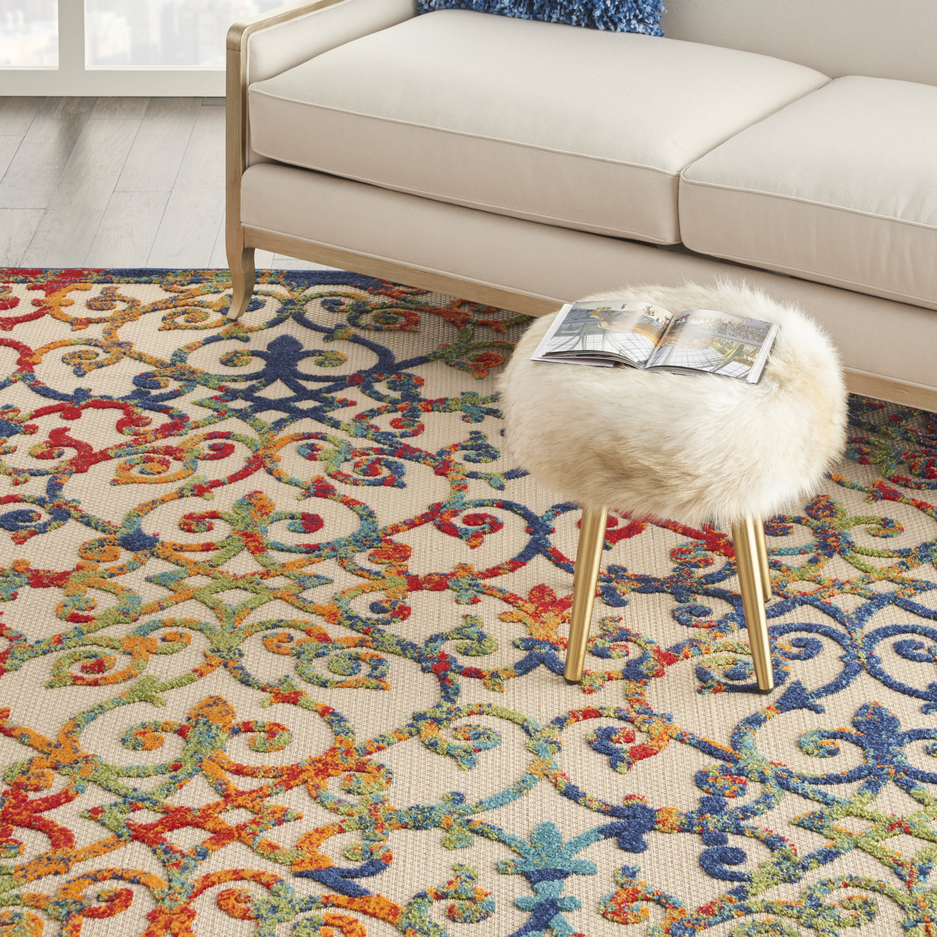 Nourison Aloha 7' x 10' Multicolor Contemporary Rug
