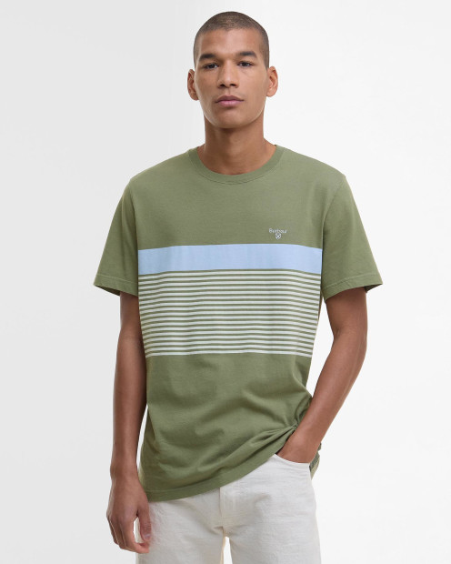 Braeside Striped T-Shirt Light Moss