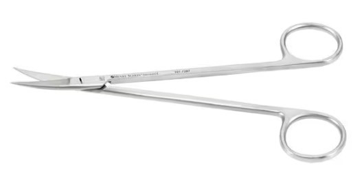 Henry Schein Kelly Scissors, Curved, Serrated Blades, Standard