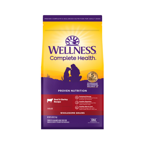 Wellness Complete Health  Beef & Barley Front packaging