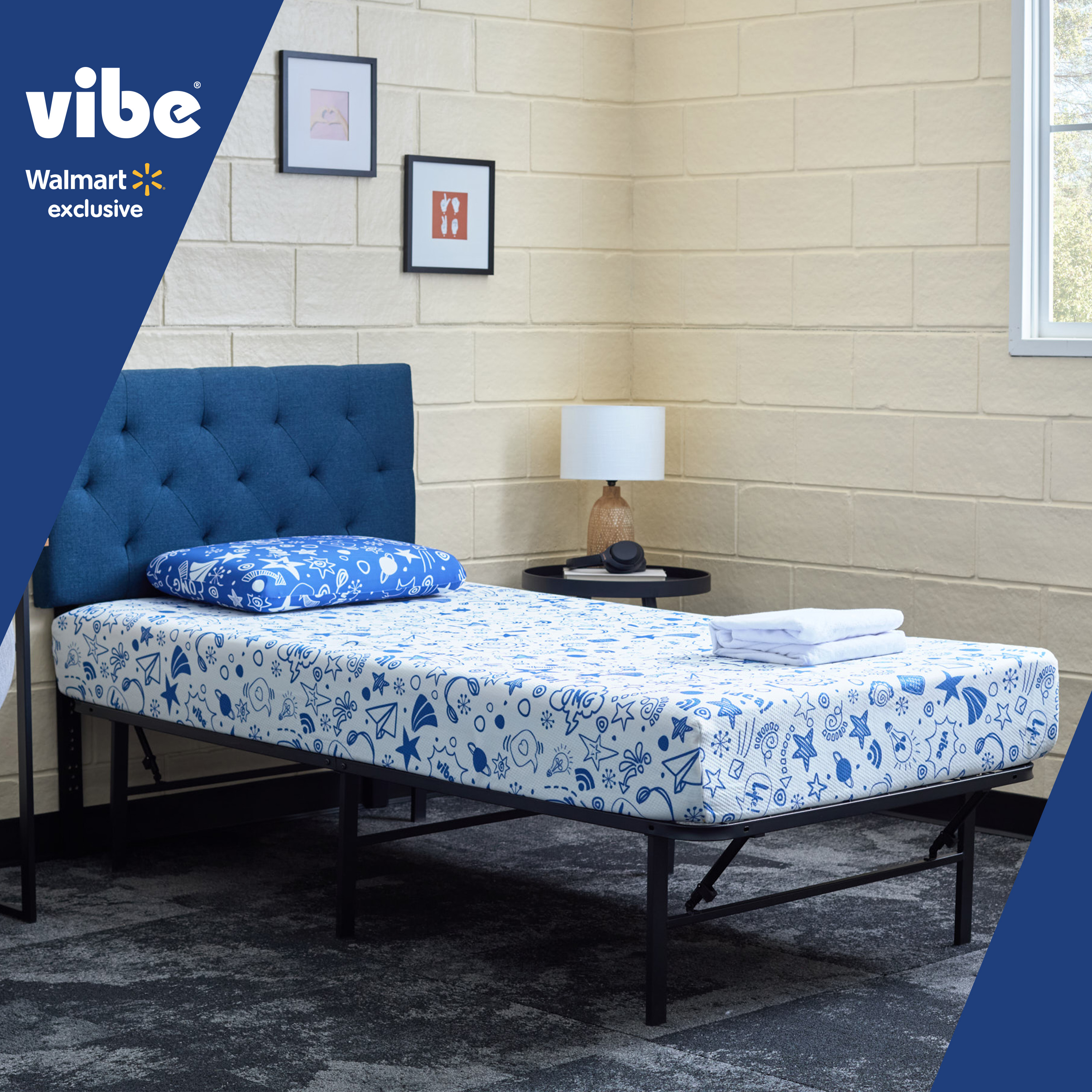 Walmart Water Mod Vibe® Cool Sleep Bundle Featuring: Gel Memory Foam 8-inch Mattress ...