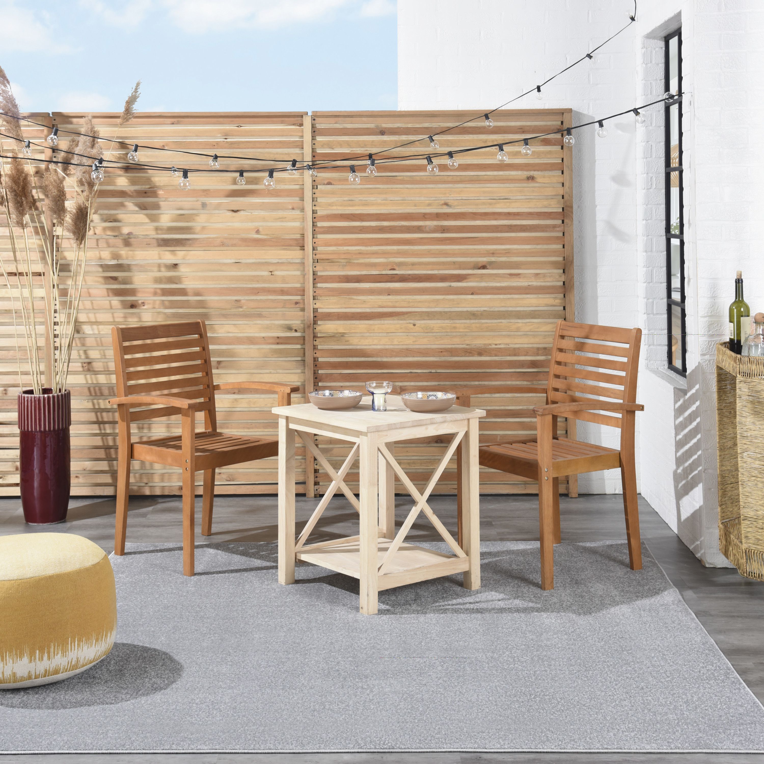 Nourison Nourison Essentials 7' x Square Silver Grey Outdoor Rug