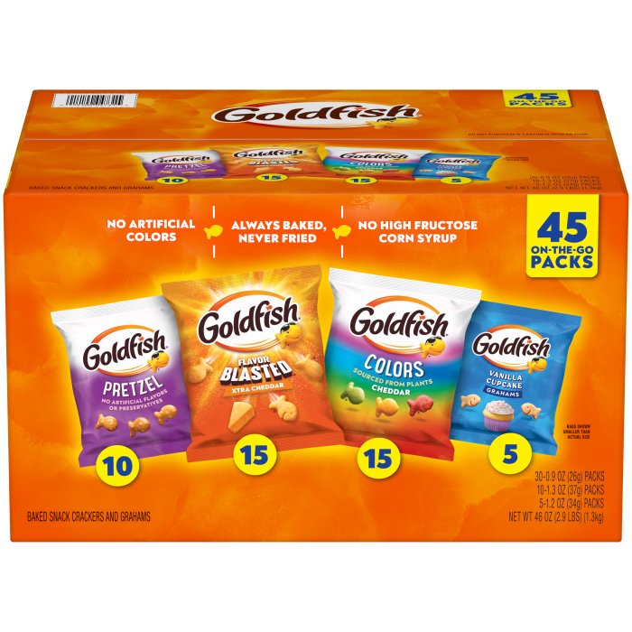Sweet & Savory Crackers Variety, 45 count box