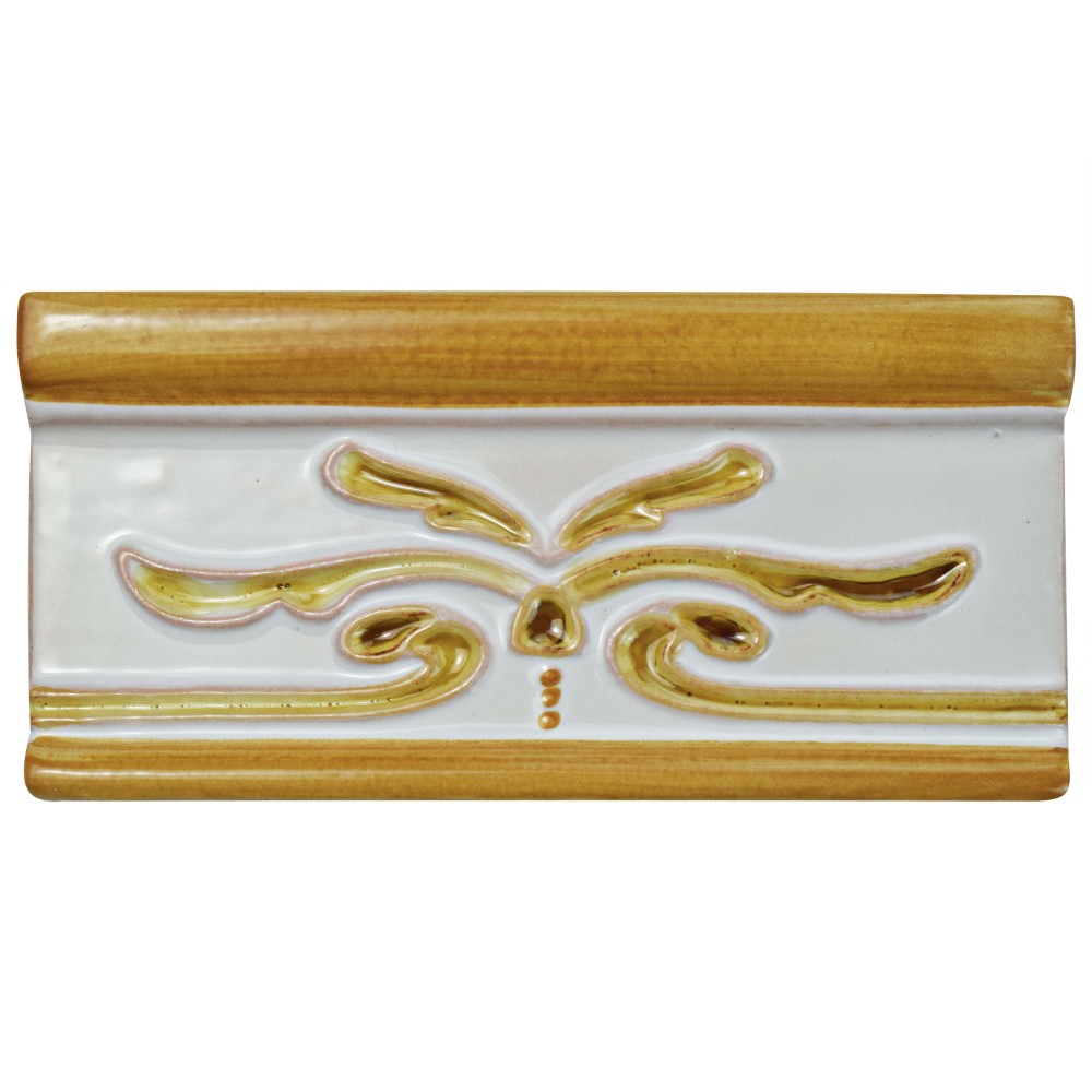Novecento Cenefa Evoli Camel 2-5/8 in. x 5-1/8 in. Ceramic Wall Trim