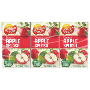golden circle® apple splash fruit drink multipack poppers 6x250ml image