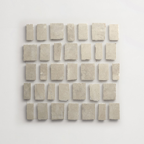 lapidary | rough cut mosaic sheet | alpaca grey (large joint) 