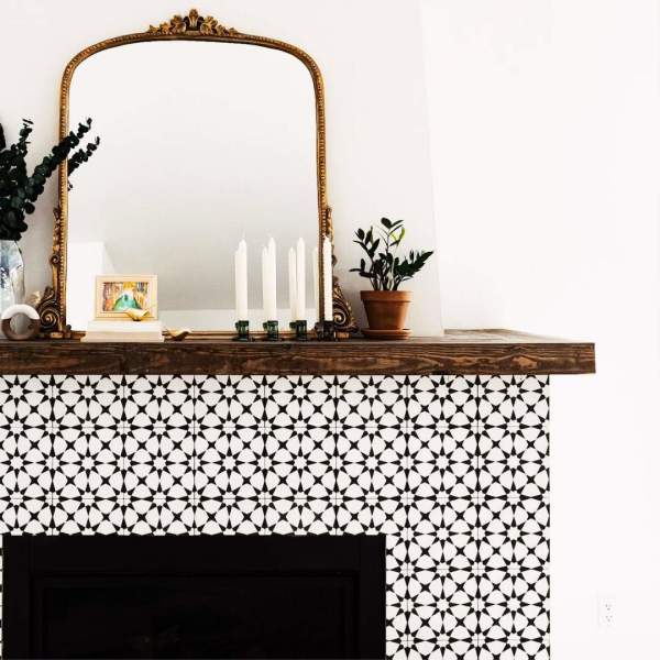 cement | moroccan 3 fez | black + white 