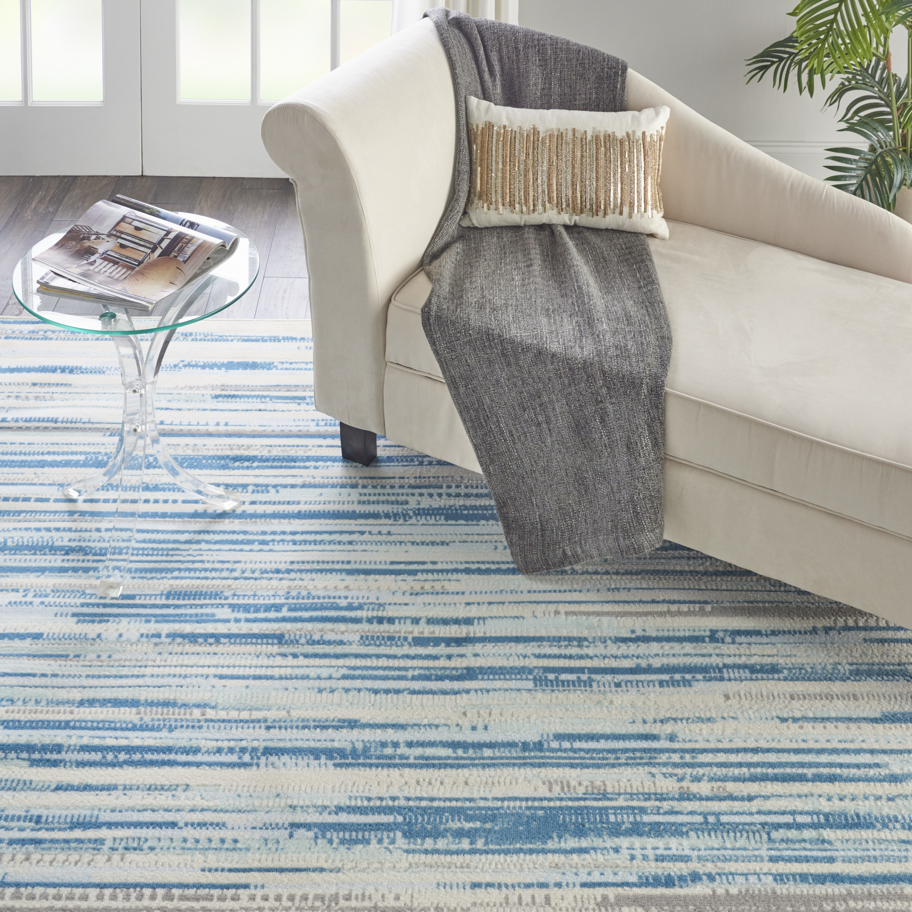 Nourison Jubilant 8'6" x 12' Blue Modern Indoor Rug