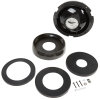 23-inch-deep in-counter adjustable gasket cup dispenser in black